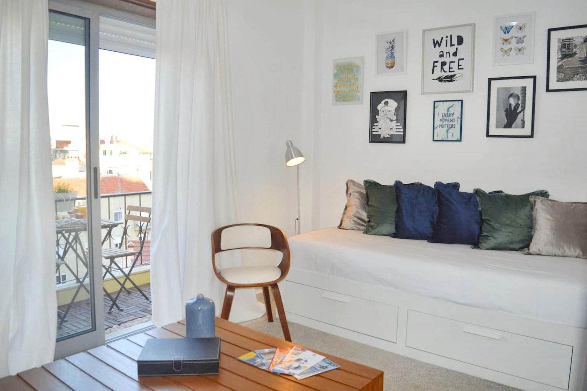 Comfortable Apartment With Balcony And Sea View In Lisbon 50 M² Eksteriør billede